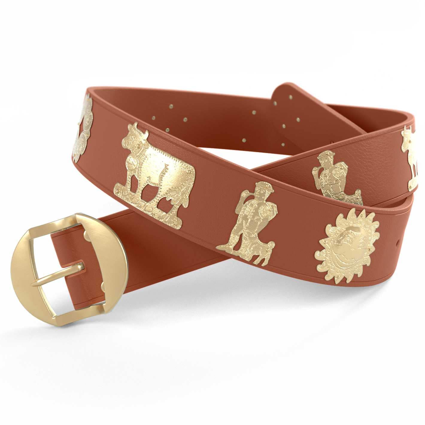 小物 LOHEN COW LEATER SLASH BELT(GOLD) LOHEN COW LEATER SLASH BELT(GOLD) Genuine Italian Top Grain Cow