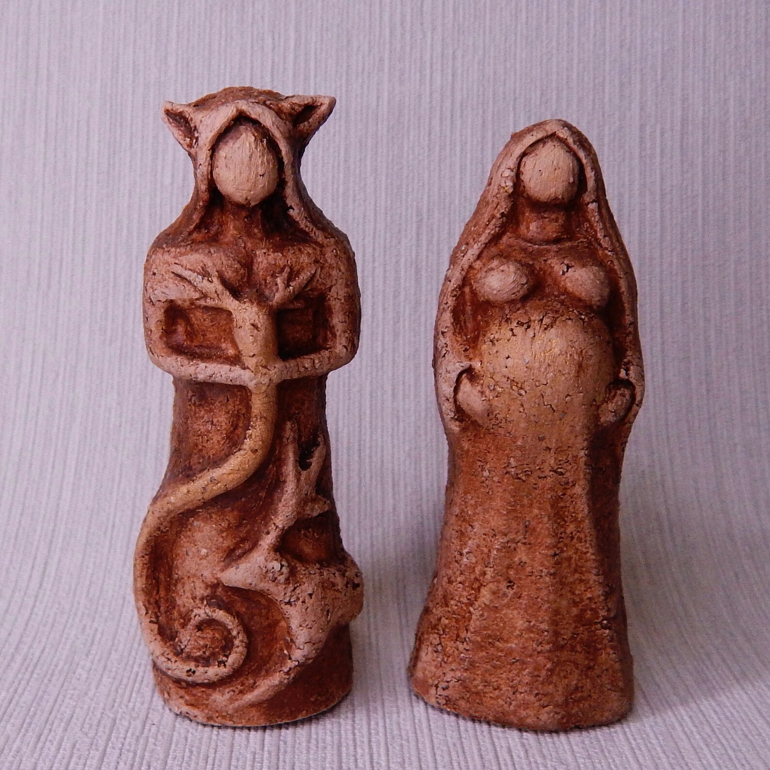 God Statue Goddess Statue Wicca Travel Set Mini Statue/ Set Etsy