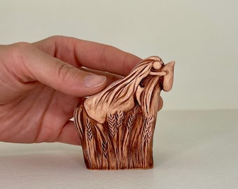 Epona Statue Goddess Handmade Clay