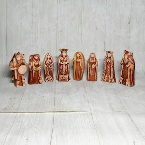 Norse Gods set of statuettes Norns, Odin, Frigg, Freya, Thor, Sif, Ullr, Eir