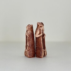 Handgemachte Ton Freya und Odin Statuen, Nordische Pagan Altar Set Bild 12
