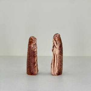Handgemachte Ton Freya und Odin Statuen, Nordische Pagan Altar Set Bild 9