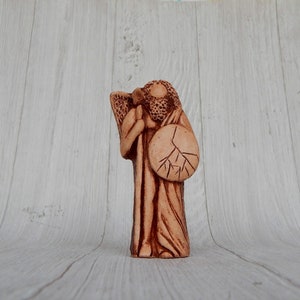 Zeus statue / small figurine of the god Zeus / Made of clay / handmade