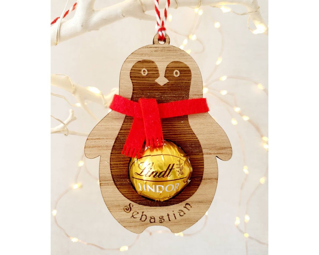 Pack of 5 Personalised Penguin Christmas Decorations Tree - Etsy UK