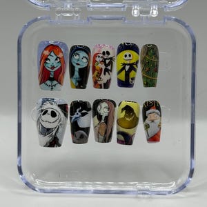 Christmas night dream press on nails