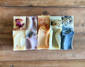 Handmade Soap Large 5 Bar Bundle Variety Pack| All Natural Soap| Cold Process Soap| Gift Set