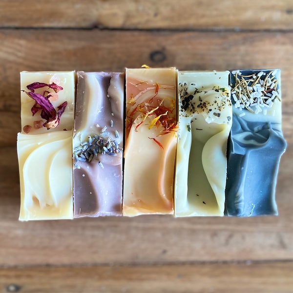 Handmade Soap Large 5 Bar Bundle Variety Pack| All Natural Soap| Cold Process Soap| Gift Set