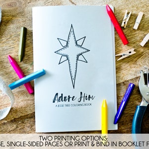 DIY JESSE TREE - Printable Pdf Jesse Tree Coloring Book - Christmas ...