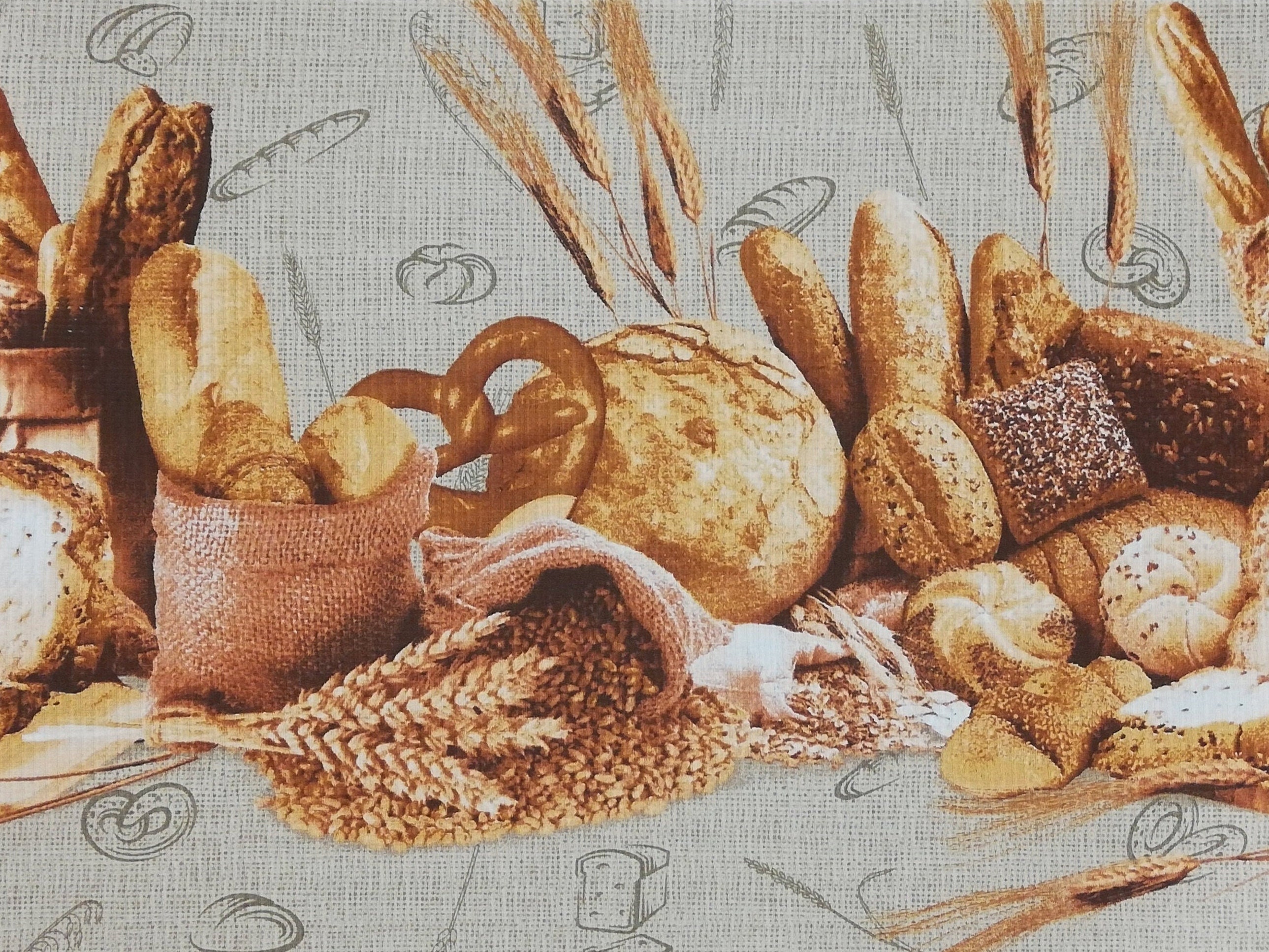 Bread kitchen towel handmade cotton tea towel baking pastry Etsy