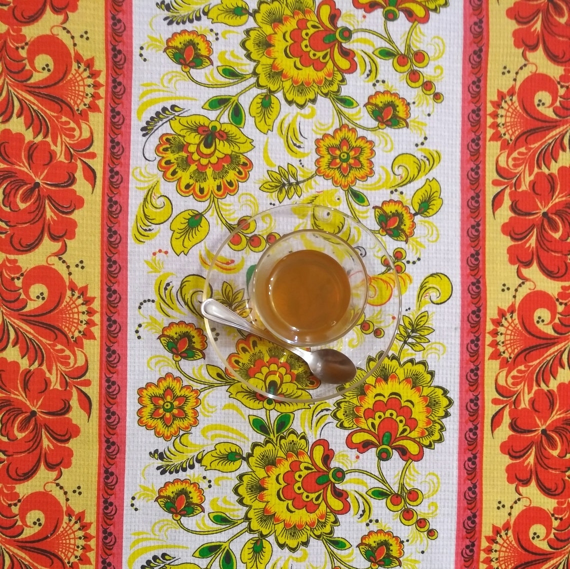 Russian kitchen towel handmade cotton tea towel Russian Etsy
