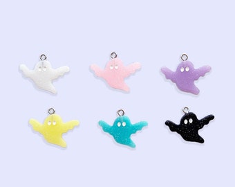 2pc, 6pc or 10pc Pastel Ghost Charm -Pastel Charm -Kawaii Charm -Halloween Charm -Gothic Charm -Creepy Cute Charm -Punk Charm -Spirit charm