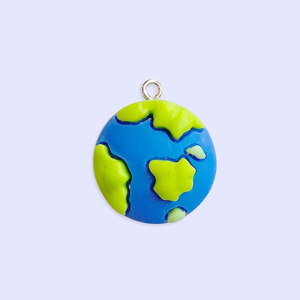 2pc or 10pc Planet Earth Charm -Tree Hugger Charm -Climate Change Charm -Arbor Day Charm -Save the Earth Charm - Forest Charm - Nature Charm