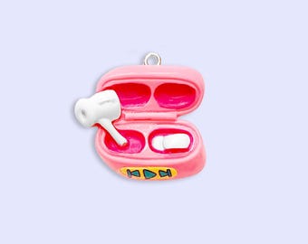 2 or 10pc Pink Ear Pods Charm - Gen Z Music Accessory DIY