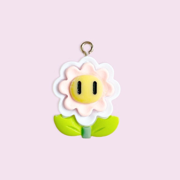 2pc or 10pc Video Game Flower Charm -90's Charm -Flower charm -Easter charm -Gamer Girl Charm -90's Kid -Gamer Gift -cyber girl charm