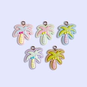 2pc, 5pc or 10pc Palm Tree Charm -Tropical Charm -Hawaii Charm -Summer Charm -Kawaii Charm - Palm Tree Charm - Coconut Charm- Island charm