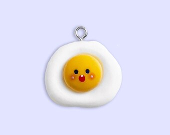 2 or 10pc Happy Faced Kawaii Egg Charm for DIY Kids Crafts
