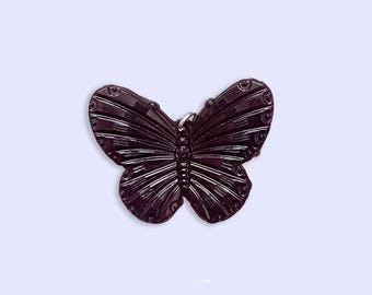 2 or 10pc Black Gothic Butterfly Pendant for Keychain and Necklace Making