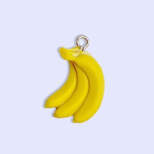 2pc or 10pc Banana Charm -Fruit Charm -Monkey Charm -Monkey Business -Plantain Banana -Fruit Charm -Fruit cabochon - Banana Necklace