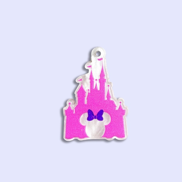 2pc or 10pc Marble Castle Charm -Kawaii  Charms -Fairy Tale Charms - Little girl charms - Shoe Charms -Children's Charm -Girls Necklace