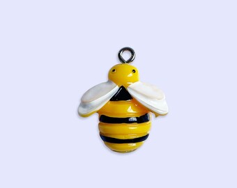 2pc or 10pc Bee Charm -Bumble Bee Charm - Bee Earrings -Bee Kind Charm- Insect Charm -Lady Bug Charm - Bug Charm - Kids charm - Kawaii Charm