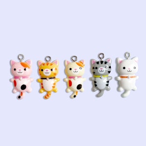 2 Stück oder 10 Stück süße Katze Charme -Glückskatze Charme -Tier Charme -kleine Mädchen Charme -Kawaii Charme -Kalico Katze -Miau Charme -Katzen Charme-Haustier Charme