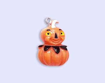 2 or 10pc Old Fashioned Vintage Nostalgia Halloween Jack O Lantern Charm