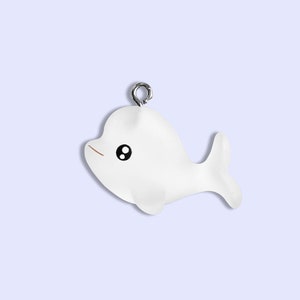 2 o 10 dijes de ballena beluga, dijes de vida marina, dijes de océano, dijes de sirena, dijes para niños, dijes de orca, dijes de delfín, dijes para zapatos
