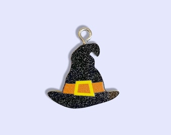 Witch's Hat Charm 2pc or 10pc - Acrylic Halloween Charms, Hair Bow Supplies