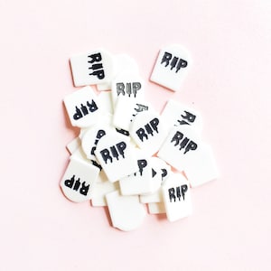 2pc or 10pc Rip Gravestone Cabochons -Halloween Charm -Halloween -Creepy Cute Cabochons -Creepy Cute Charm -Tombstone Charm