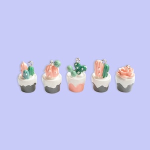 2pc, 5pc or 10pc Succulent Cactus Charm -Don&#39;t be a Prick Charm -Desert Charm -Cactus Charm -Arizona Charm -Kawaii Charm  -Desert Chic Charm