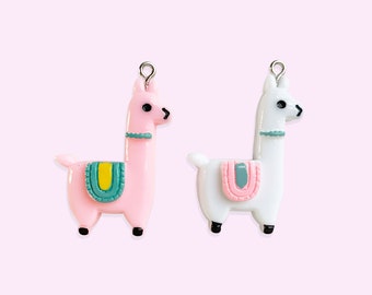 2 Stück oder 10 Stück Lama Anhänger - Lama Mama Anhänger - Wüsten Anhänger - Boho Anhänger - Kinder Anhänger - Arizona Anhänger -Kawaii Anhänger -Desert Chic Anhänger