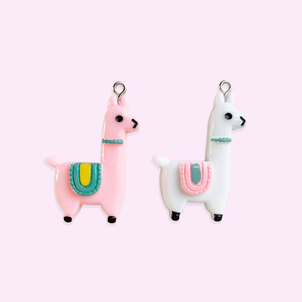 2pc or 10pc Llama Charm - Llama Mama Charm - Desert Charm - Boho Charm - Kids Charm- Arizona Charm -Kawaii Charm  -Desert Chic Charm