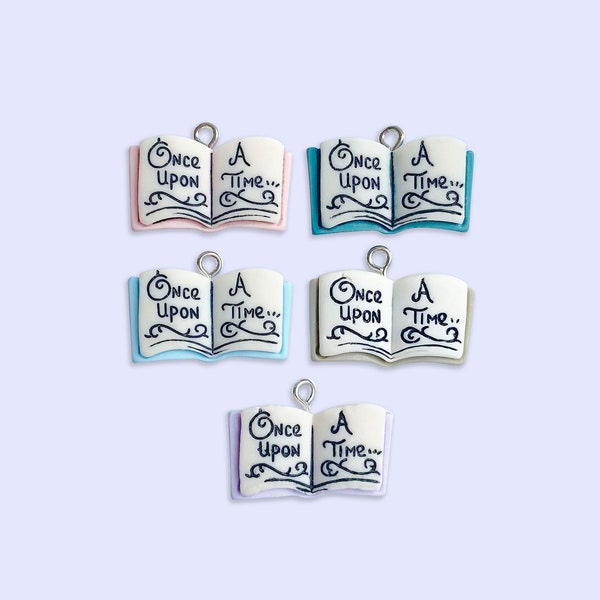 2pc, 5pc or 10pc Once Upon a Time Book Charm -Book Charm -Fairy Tale Charm - Fairy Tale Charm - Smart Kid -Children's Charm -Girls Necklace