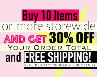 Storewide Sale: 30% Off 10+ Items, Free US Shipping