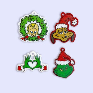 2pc, 4pc or 10pc Retro Christmas Cartoon Charms -Wreath Charms -Santa charm- Santa hat charm - Christmas Holly Charm- Christmas Dog Charm