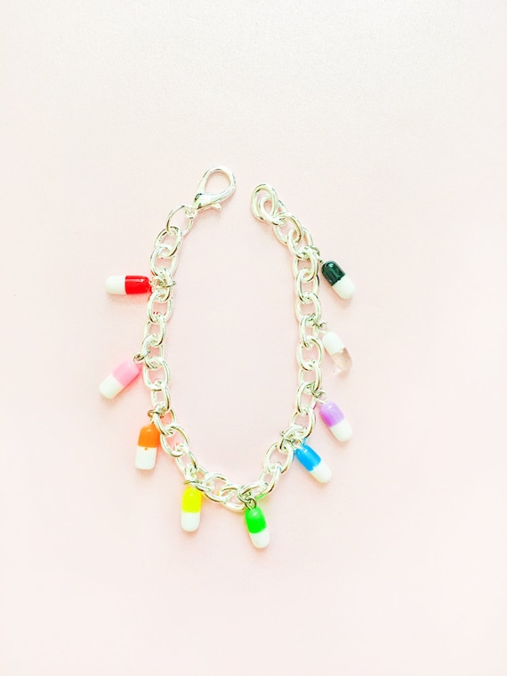 Pill charm bracelet sale