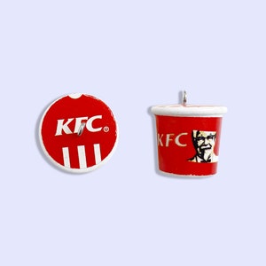 Ciondolo da 2 o 10 pezzi Junk Food - Ciondolo Fast Food - Ciondolo Snack - Ciondolo Pollo - Ciondolo Pranzo - Ciondolo Carboidrati - Ciondolo America - Ciondolo Mangia - Ciondolo Scarpa