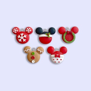 2, 5 ou 10 breloques souris de Noël - breloque Père Noël - breloques Joyeuses Fêtes - breloque couronne - breloque botte Père Noël - breloque pain d&#39;épice - flocon de neige