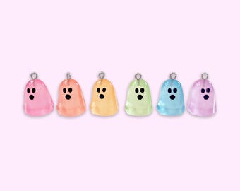 Colorful Real shaped Ghost Charm for Halloween Jewelry