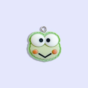 2pc or 10pc Cute Rainforest Frog Charm -Frog Slime Charm -Frog Hair Bow Charm - Frog Shoe Charms-Frog Earrings -Kawaii charms-Frog favors