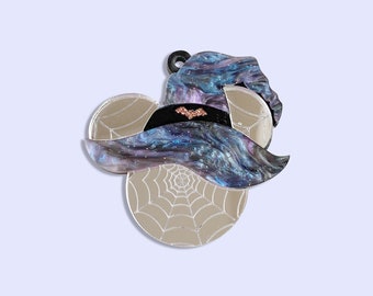 Witch Hat Charm – Halloween Acrylic Pendant, Kawaii Gothic Charm