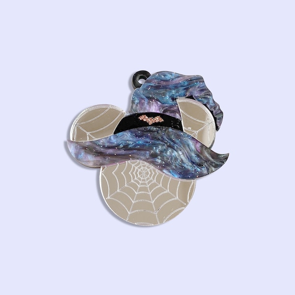 Charm chapeau de sorcière - Pendentif Halloween en acrylique, breloque gothique kawaii