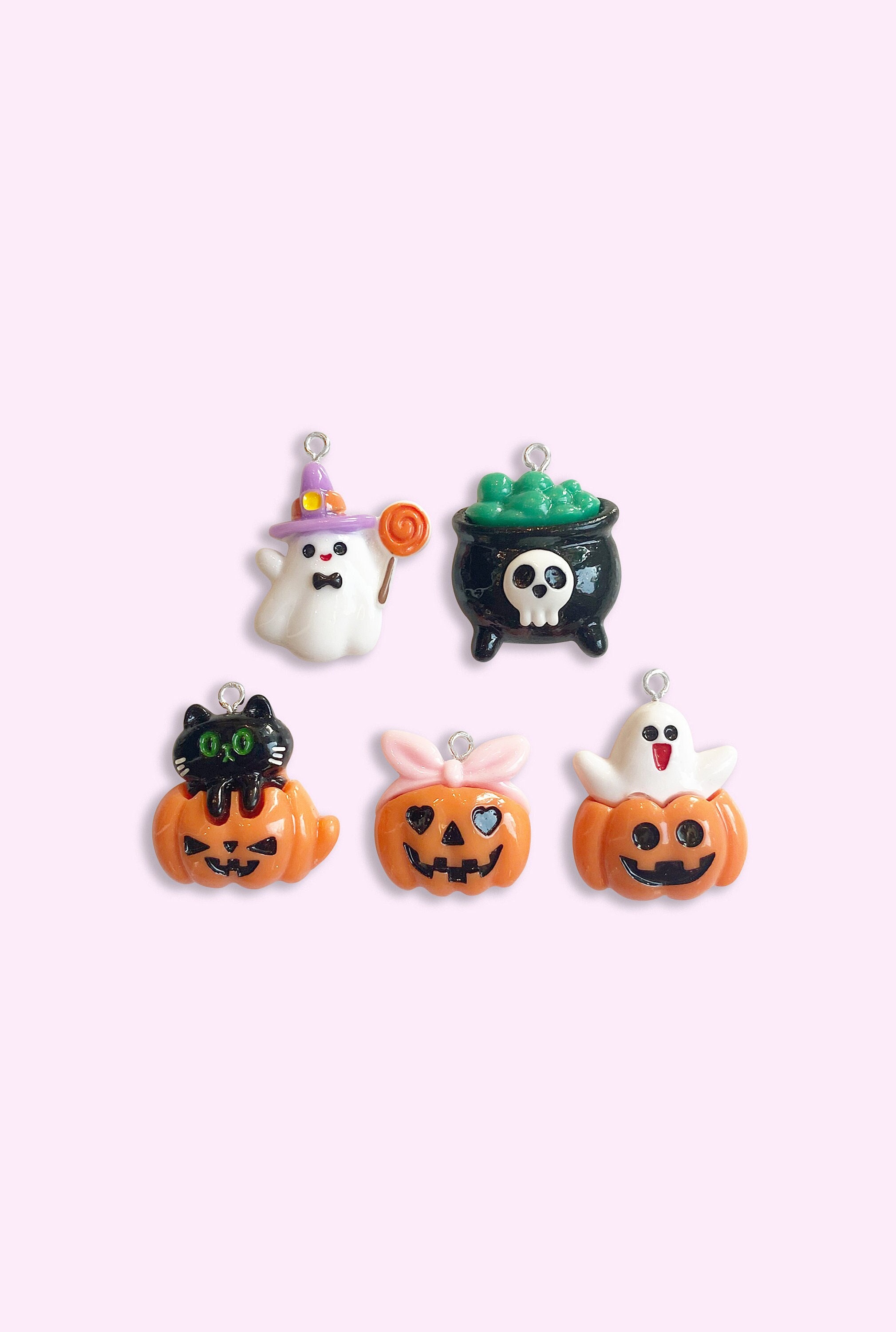 2pc, 5pc or 10pc Halloween Charms -Ghost Charm -Creepy Cute Charm -Cauldron Charm -Pumpkin charm -Retro Halloween Charm -Kawaii Halloween
