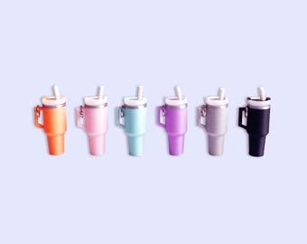 1, 2 or 6pc Water Bottle Charms for Miniature Doll House or Metal Cup Keychains