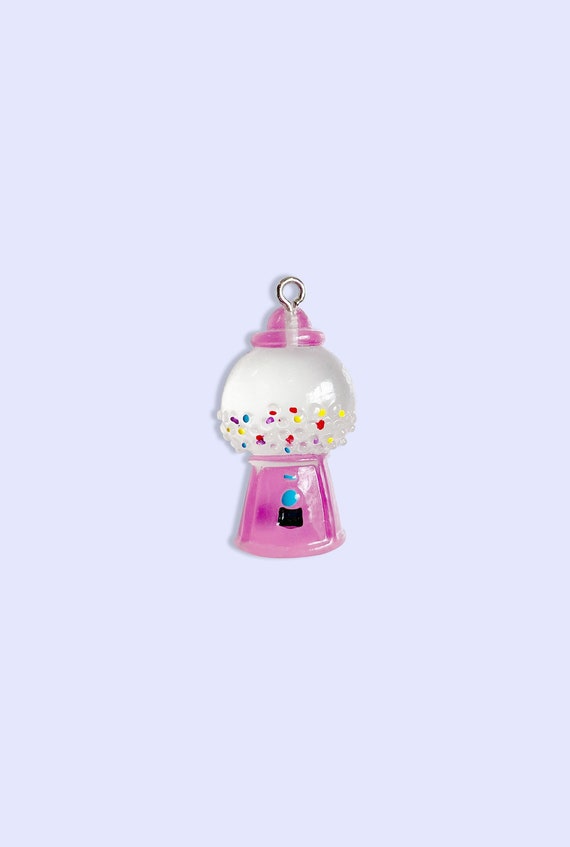 2pc Pink Candy Gumball Machine Charm - Gumball Machine - Candy 
