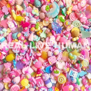 10 Stück oder 20 Stück Kawaii zufällig Essen Mix Charm Set -Kawaii Candy Charm -Kawaii Obst Charm -Kawaii Lollipop Charm -Kawaii Bettelarmband