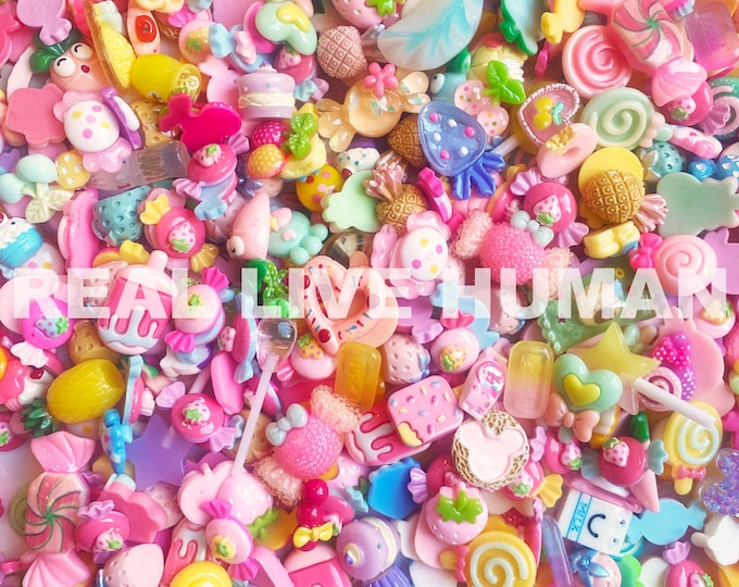10pc or 20pc Rainbow Kawaii RANDOM Charm Set -kawaii Rainbow Charm ...