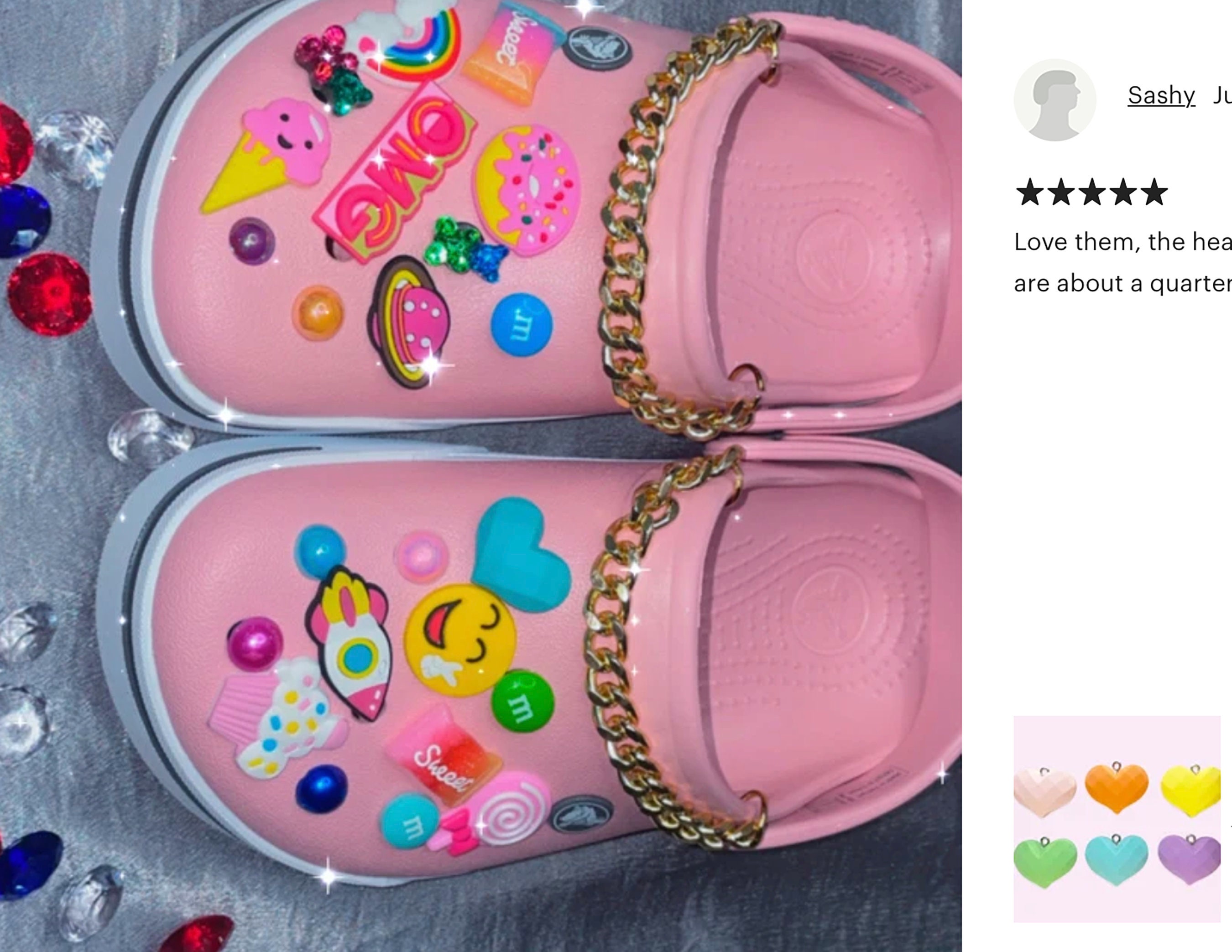 2pc 6pc or 10pc Geometric Chunky Heart Charm digital Heart - Etsy