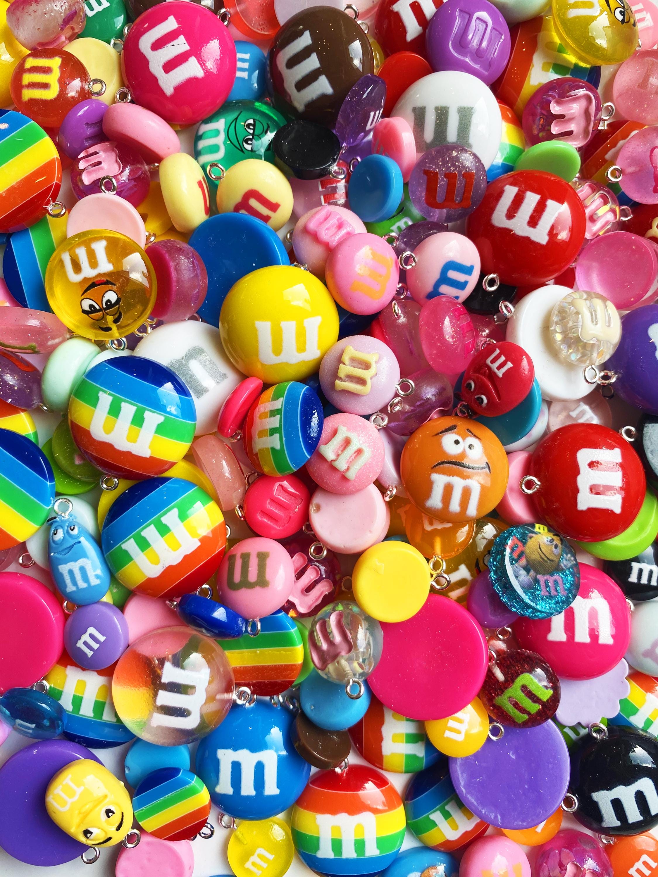 10pc Candy M&M Style Resin Charms – DIY Craft Supplies - Etsy