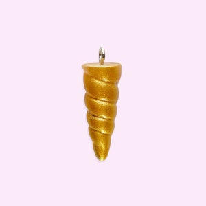 2pc or 10pc Gold Unicorn Horn Charm - Unicorn Charm - Unicorn Horn Gift - Unicorn Party - Magical Party - Rainbow Unicorn Charm - Gold Charm